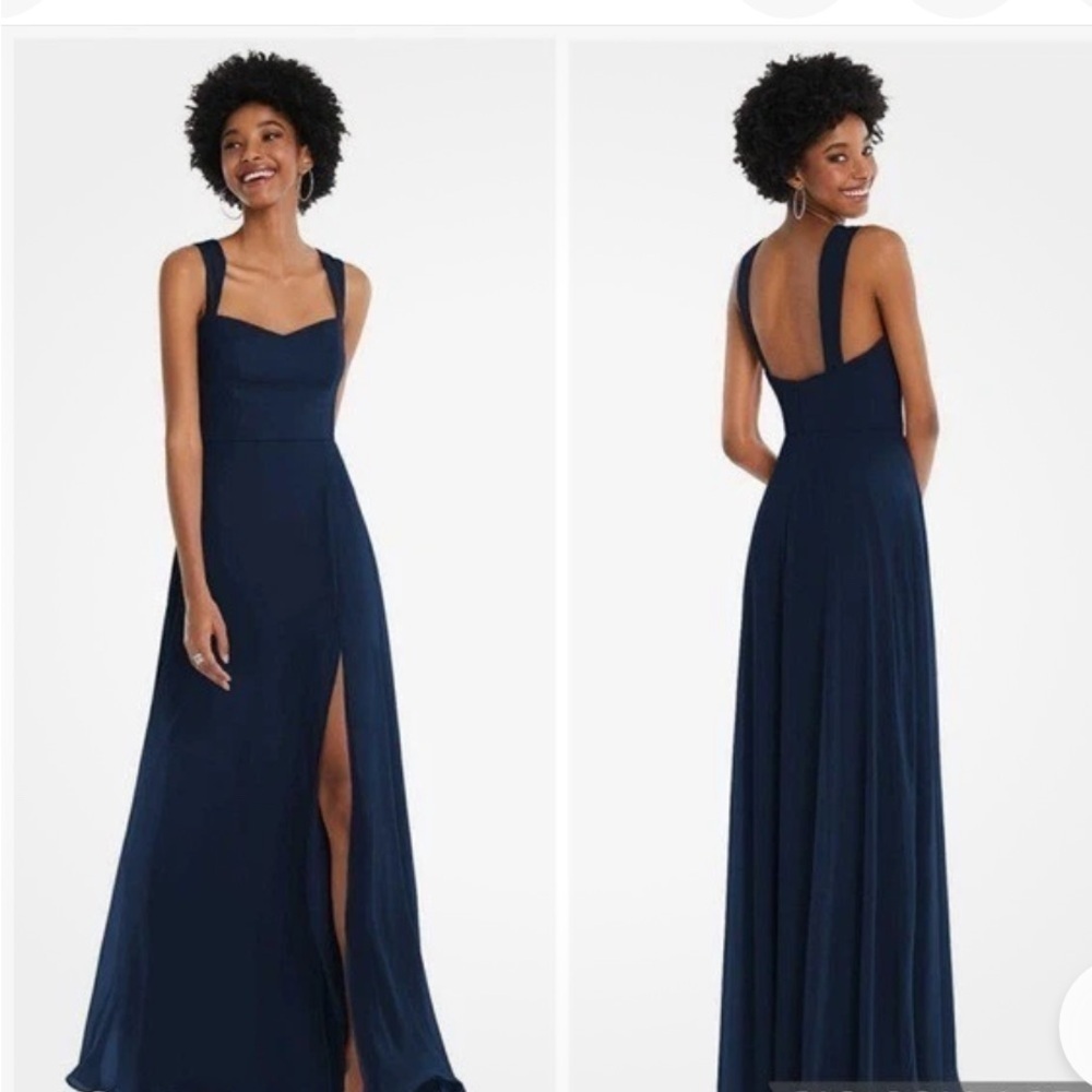 NWT After Six Navy Blue Maxi Dress 4